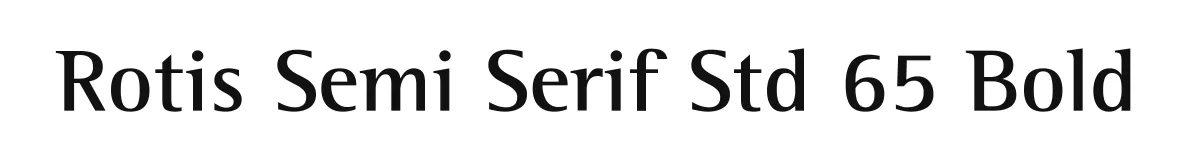 Rotis Semi Serif Std 65 Bold original font preview