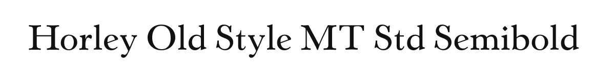 Horley Old Style MT Std Semibold original font preview