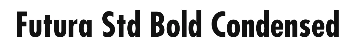 Futura Std Bold Condensed original font preview