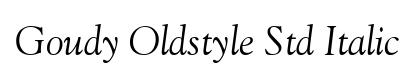 Goudy Oldstyle Std Italic
