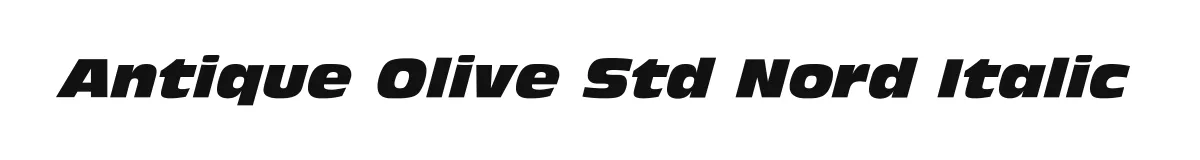 Antique Olive Std Nord Italic original font preview