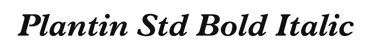 Plantin Std Bold Italic original font preview