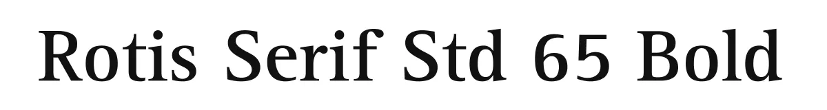Rotis Serif Std 65 Bold original font preview