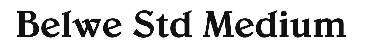 Belwe Std Medium original font preview