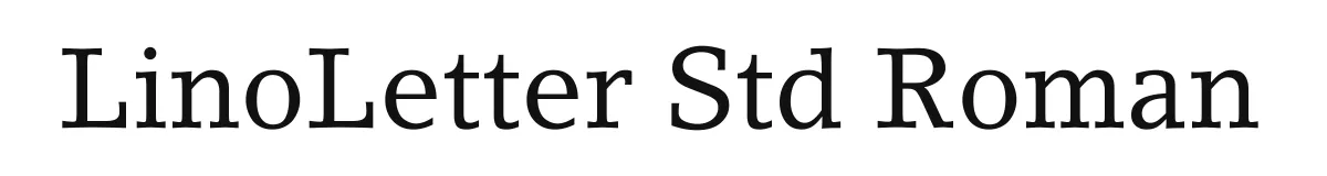 LinoLetter Std Roman original font preview
