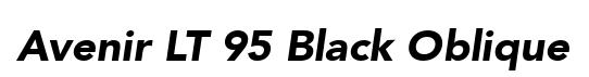 Avenir LT 95 Black Oblique