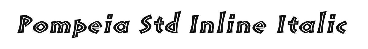 Pompeia Std Inline Italic original font preview