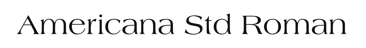 Americana Std Roman original font preview