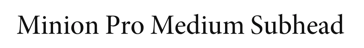 Minion Pro Medium Subhead original font preview