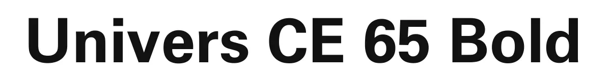 Univers CE 65 Bold original font preview