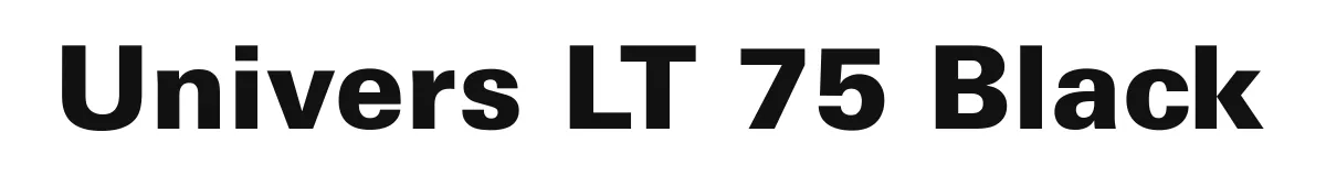 Univers LT 75 Black original font preview