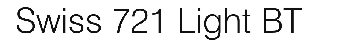 Swiss 721 Light BT original font preview