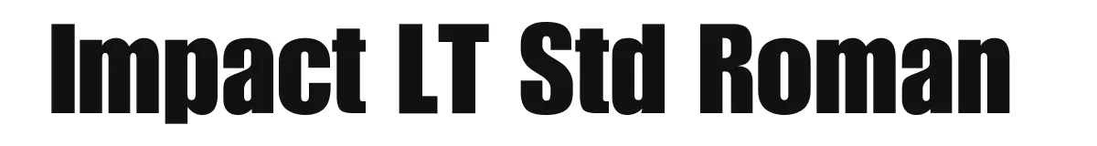 Impact LT Std Roman original font preview