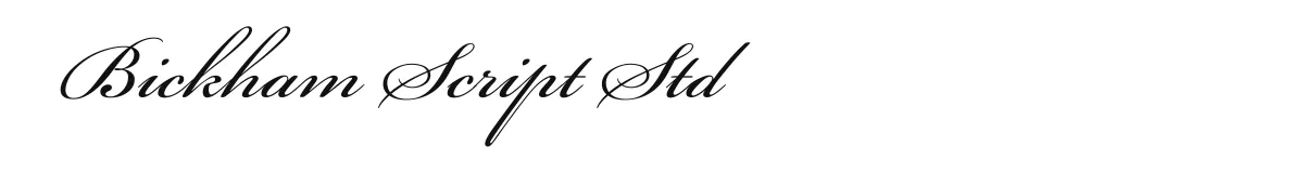 Bickham Script Std original font preview