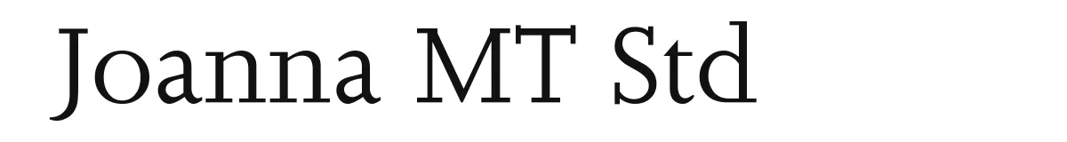 Joanna MT Std original font preview