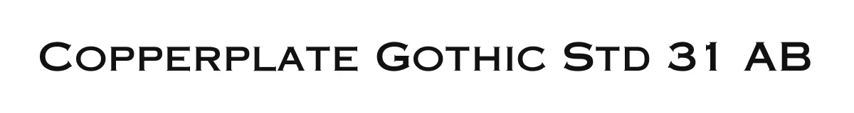 Copperplate Gothic Std 31 AB original font preview