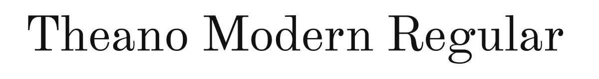 Theano Modern Regular original font preview