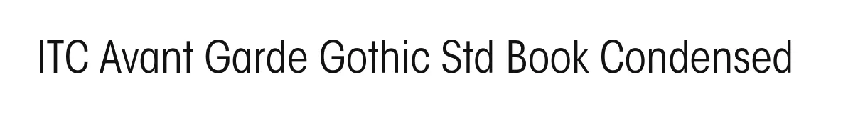 ITC Avant Garde Gothic Std Book Condensed original font preview