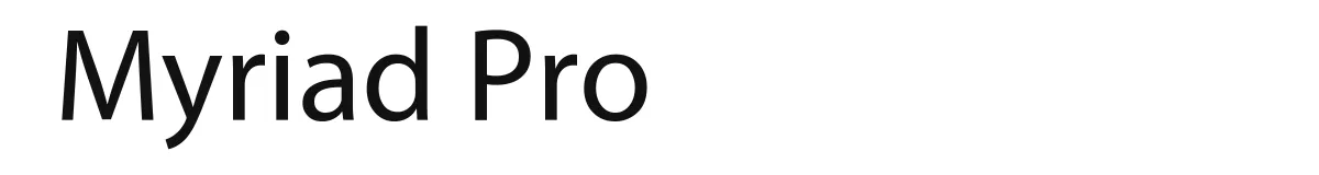 Myriad Pro original font preview