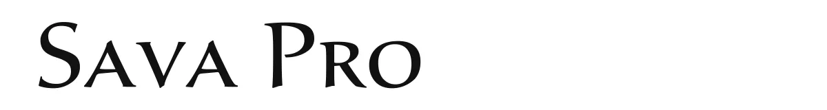 Sava Pro original font preview