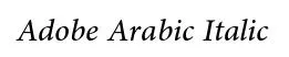 Adobe Arabic Italic