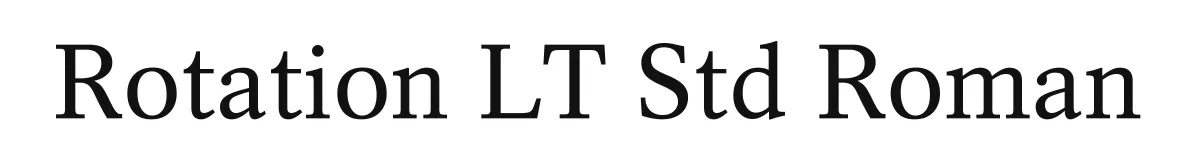 Rotation LT Std Roman original font preview