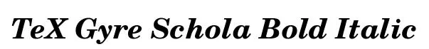 TeX Gyre Schola Bold Italic