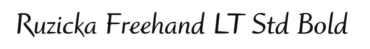 Ruzicka Freehand LT Std Bold original font preview
