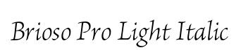 Brioso Pro Light Italic
