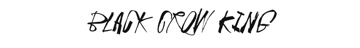 Black Crow King original font preview