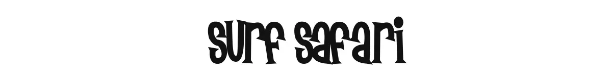 Surf Safari original font preview