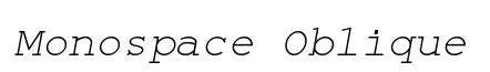 Monospace Oblique