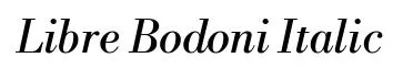 Libre Bodoni Italic