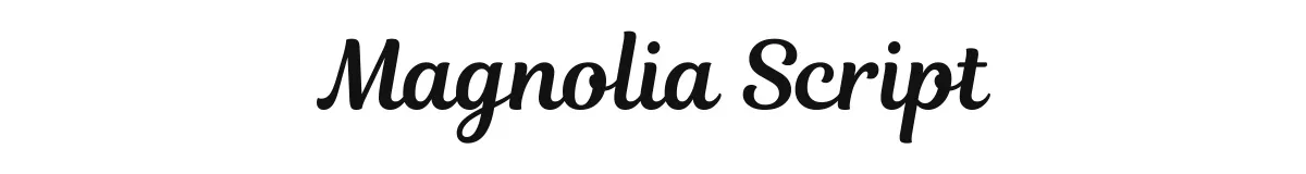Magnolia Script font preview