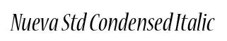 Nueva Std Condensed Italic