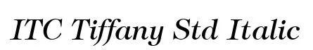 ITC Tiffany Std Italic