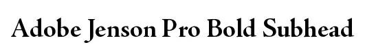 Adobe Jenson Pro Bold Subhead