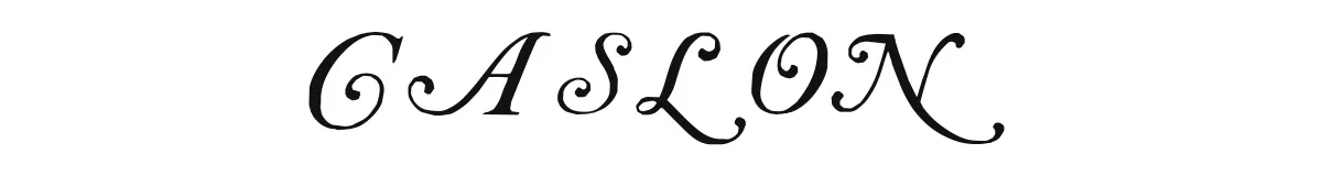 Caslon font preview