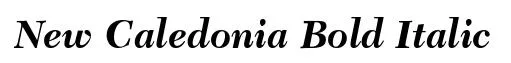 New Caledonia Bold Italic