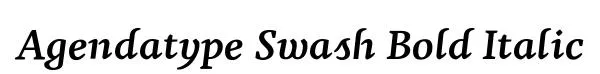 Agendatype Swash Bold Italic