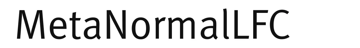 MetaNormalLFC original font preview