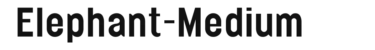 Elephant-Medium original font preview