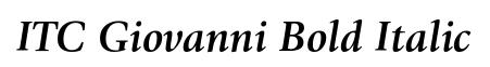 ITC Giovanni Bold Italic