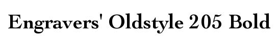Engravers' Oldstyle 205 Bold