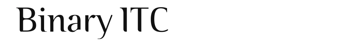 Binary ITC original font preview