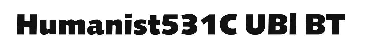 Humanist531C UBl BT original font preview