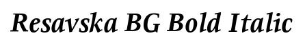 Resavska BG Bold Italic