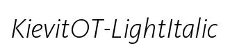 KievitOT-LightItalic