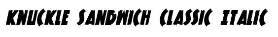 Knuckle Sandwich Classic Italic