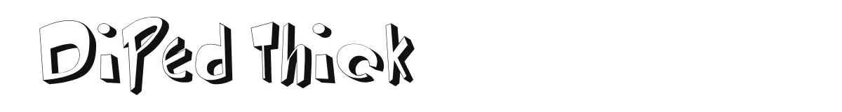 DiPed Thick original font preview